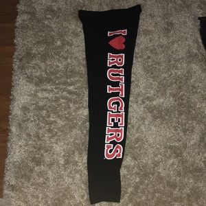 rutgers black leggings